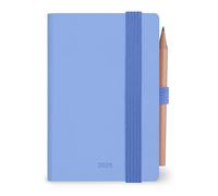 Legami - Agenda Bigiornaliera Mini 2025, 12 Mesi Mini, Rubrica e Matita Inclusa, Chiusura con Elastico, Diario da Gennaio 2025 a Dicembre 2025, in Carta FSC Certificata, 6,5 x 10 cm, Cornflower