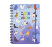 Legami - Agenda Settimanale Spiralata Large, 12 Mesi, Diario da Gennaio 2025 a Dicembre 2025, Planner Pieghevole 2025/2026, Chiusura con Elastico, Taschina Finale, Rubrica, 15 x 21 cm, Kitty
