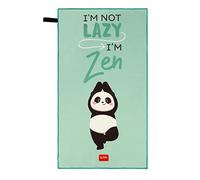 Legami - Telo fitness, Telo da Palestra, Asciugamano in Microfibra, con Tasca zippata, con Elastico, compatto, Asciugatura rapida, ultra assorbente, ultra leggero, per Sport, 45x80 cm, Tema Panda, Unica