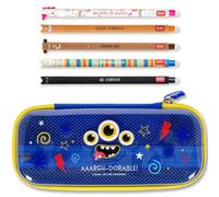 LEGAMI WonderWow - Astuccio e penna cancellabile, set di 5 penne a forma di animale con inchiostro termosensibile + astuccio a 2 scomparti, articoli per il rientro a scuola per ragazze, ragazzi