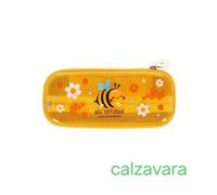 Legami - Astuccio Wonderwow, Tema Bee, 2 Scomparti e Portapenne interno, Scomparto interno con Tessuto a Rete, Chiusura a Zip, 23x11x5 cm