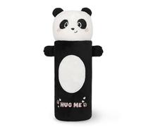 Legami - Astuccio Super Soft, Tema Panda, Astuccio soffice, Cartoncino con Disegno da colorare incluso, 100% Poliestere, Super Soft Pencil Case