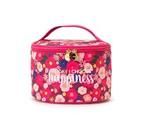 Legami - Beauty Case, Borsa per Trucchi spaziosa, Chiusura a Zip, Tasche interne, Fascette porta Pennelli, da viaggio, 21x19 cm, Tema Flowers