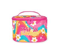 Legami - Beauty Case Hello beauty, Borsa per Trucchi spaziosa, Chiusura a Zip, Tasche interne, Fascette porta Pennelli, Beauty Case da viaggio, Tema Daisy, 21x19 cm
