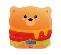 Legami - Bilancia da Cucina Digitale, Kitchen Scale, Tema Hamburger, 7 Unità di misura, pulsanti touch ON/TARE e UNIT, Max 5 kg