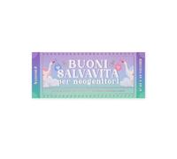 Legami - Blocchetto da 48 (24 + 24) Voucher per Neogenitori in Italiano, Coupon con Perforazione per lo Strappo, Idea Regalo, Tema Neogenitori, 20,3 x 8,4 cm