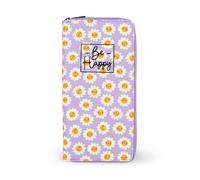 Legami - Portadocumenti da Viaggio Floreale, Organizzatore per Viaggi Porta Passaporto Carta d'Identità, Rfid Blocking, 4 Tasche Grandi, 7 Tasche Piccole, Chiusura a Zip, 11 x 24 x 3 cm, Tema Daisy