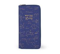Legami - Portadocumenti da Viaggio Blu, Organizzatore per Viaggi Porta Passaporto Carta d'Identità, Rfid Blocking, 4 Tasche Grandi, 7 Tasche Piccole, Chiusura a Zip, 11 x 24 x 3 cm, Tema Stars