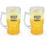 Legami - Boccale di Birra Refrigerante, 440 ml, in PS, EPS, Dotato di Doppio Fondo, Mantiene le Bevande Fresche a Lungo, Tenere in Freezer per 2 Ore, 1 Unità (Confezione da 2)