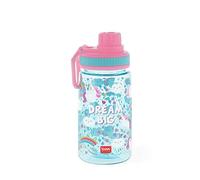 Legami - Borraccia per bambini, Leggera, Chiusura ermetica, Senza BPA, 400 ml, Tema Unicorn