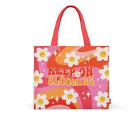 Legami - Borsa da Mare, Borsa Mare Grande, Beach Bag in Materiale Rinforzato, Borsa da Spiaggia con Chiusura Bottone Magnetico, Tote Bag, Sostiene fino a 15 KG, 44 x 61,5 cm, Daisy