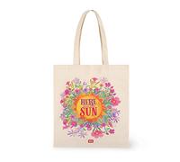 Legami - Borsa di cotone, Taschina interna, con Soffietto, Manico Lungo, Ecologica, 38,5x42 cm, Tema Whale