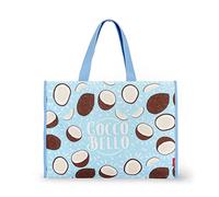 Legami - Borsa mare, Borsa da Spiaggia Grande, Chiusura con bottone magnetico, Tasca interna, 47x35 cm, Tema Cocco bello