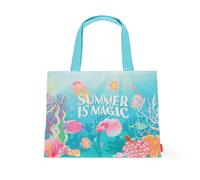 Legami - Borsa Mare Donna, Grande, Beach Bag in Materiale Rinforzato, da Spiaggia con Chiusura Bottone Magnetico, Tote Bag, Sostiene fino a 15 KG, 44 x 61,5 cm