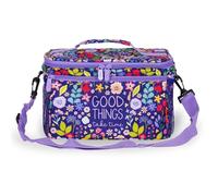 Legami - Borsa Termica Porta Pranzo, Tema Flowers,Borsa Termoisolante per Pranzo, Lunch Bag Capiente 7.7 Litri, Tracolla Regolabile, 28 x 17 x 15 cm