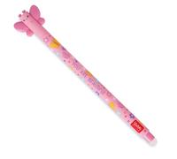 LEGAMI Butterfly - Penna gel cancellabile con inchiostro rosa - Punta a sfera per la rimozione dell'inchiostro - Punta da 0,7 mm - Penna a sfera
