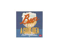 Legami - Calendario da Parete 2026, Beer, Calendario da Muro Piccolo, 12 Mesi e Planner Annuale, in Inglese, Spazio per Note, Segni Zodiacali, Festività Internazionali, 18 x 18 cm