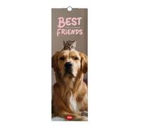 Legami - Calendario da Parete 2026, Best Friends, Calendario da Muro Piccolo, 12 Mesi e Planner Annuale, in 6 Lingue, Spazio per Note, Segni Zodiacali, Festività Internazionali, 16 x 49 cm