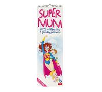 Legami - Calendario da Parete 2026, Super Mum, Calendario da Muro Piccolo, 12 Mesi e Planner Annuale, in Inglese, Spazio per Note, Segni Zodiacali, Festività Internazionali, 16 x 49 cm