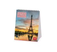 Legami - Calendario da Tavolo 2026, Paris, Calendario da Scrivania, 12 Mesi e Planner Annuale, in 6 Lingue, Segni zodiacali, Festività internazionali, 12 x 14.5 cm