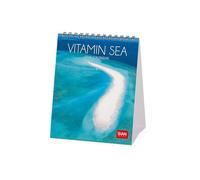 Legami - Calendario da Tavolo 2026, Vitamin Sea, Calendario da Scrivania, 12 Mesi e Planner Annuale, in 6 Lingue, Segni zodiacali, Festività internazionali, 12 x 14.5 cm