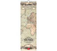 Legami Calendario Parete, 16x49 cm, 2023, 12 mesi e 1 Planner annuale 2024, 6 Lingue, Segni Zodiacali e Festività internazionali, Spazio Note, Numero Settimana, Made in Italy, VINTAGE MAPS, CAL23099