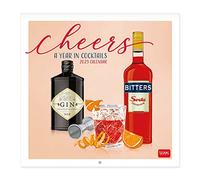 Legami Calendario Parete, 30x29 cm, 2023, 12 mesi e 1 Planner annuale, Lingua EN, Griglia Segni Zodiacali e Festività internazionali, Spazio Note, Numero della Settimana, Made in Italy,CHEERS,CAL23049