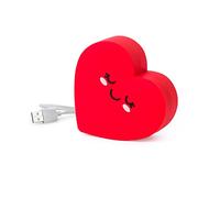 Legami - Caricabatteria Portatile, My Super Power, Batteria Ricaricabile, 8,8x10,6 cm, Tema Heart, Cavo di Ricarica USB/Micro USB per il Power Bank Incluso in 4h, Capacità 4800 mAh