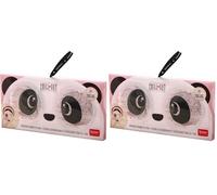 Legami - Chill Out, Dischetti Occhi Rinfrescanti e Riutilizzabili, 2 Dischetti per Occhi con Effetto Lenitivo, Tema Panda, Immediato Sollievo dopo una Decina di Minuti dall'Applicazione