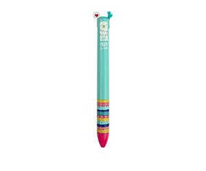 Legami Click&Clack - Penna a Due Colori, 1,2x14 Cm, Llama