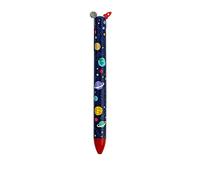 Legami - Click&Clack, Penna a Due Colori, 1,2x14 cm, Penna a Sfera, Tema Space, Inchiostro Rosso e Blu, Diametro della Punta 1,0 mm, Tratto Preciso, in Plastica, 1 Unità (Confezione da 1)