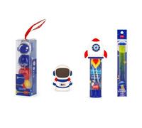 Legami - Colla Stick - Feelin' Glued - Temperino Luminoso - Evidenziatore 3-in-1- Righello - Tema Space