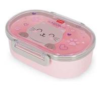 Legami - Contenitore Porta Merenda, Tema Kitty, 1 Snack Box con Divisiorio removibile, Chiusura a Clip, facile da aprire e richiudere, Lavabile in Lavastoviglie, 18 x 7 x 14 cm