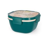 Legami - Contenitore Porta Pranzo, Lunch Box, 1 Forchetta e 1 Porta Condimenti Inclusi, Porta Pranzo Ermetico, A Prova di Perdite, Capacità 1700 ml, Tema Travel, 19 x 10.7 x 19 cm