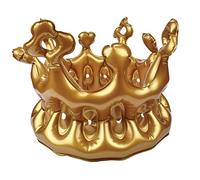 Legami- Corona Gonfiabile King Size Re, Cartone Animato, Colore Oro, Taglia Adulto, Ø 22 cm, CRO0001