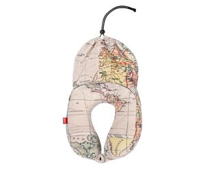 Legami - Cuscino da Viaggio in Memory Foam - Travel Pillow, Cuscino Cervicale da Viaggio Portatile, Comfort per il Collo, Trasportabile, Ergonomico, con Custodia, 20,3 x 30 x 13,3 cm, Tema Travel