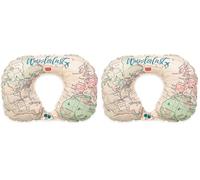 Legami - Cuscino Gonfiabile da Viaggio, Chiusura a 2 Bottoni, Comodo, Ergonomico, Facile da gonfiare e sgonfiare, Custodia con Moschettone, in Poliestere, 36.5 x 23 cm (Confezione da 2)