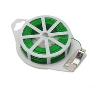 Legami da giardino in filo di ferro verde per piante, bobina da 20 m/30 m/50 m/100 m, corda di supporto per piante tagliata a lunghezza con clip in metallo, morbida e non dannosa per arrampicata (100