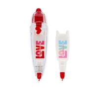 Legami - Penna a nastro per Decorare, Deco Tape, Nastro decorativo con Cuori, Penna con Decorazioni Ricaricabile, Penna a Scatto con Motivo Amore, Lunghezza 4 metri, Cuoricini