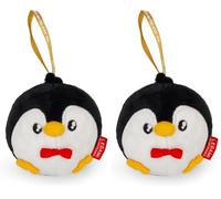 Legami - Decorazione Natalizia in Peluche Oh-Oh-Ornaments, Tema Penguin, Pallina di Natale, da Appendere all'Albero, in Poliestere, 9 x 10 x 4 cm (Confezione da 2)