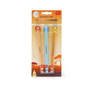 Legami Erasable Pen - Set di 3 Penne Gel Cancellabili Savanaah Friends