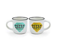 Legami - Espresso for Two, 2 New Bone China Porcelain Coffee Cups, Capacity 50 m