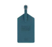 Legami - Etichetta Bagaglio, Luggage Tag per Valigia, Accessorio per Viaggio Aereo Crociera Treno, Tag del Bagaglio per Proteggi Dati in Pelle PU e Microfibra, Petrol Blue