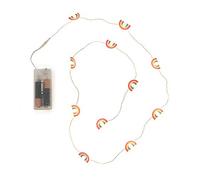 Legami - Filo di Luci Led a Forma di Arcobaleno, Under the Rainbow, Lunghezza 190 cm, con 20 Led a Forma di Arcobaleno, Filo Luminoso Color Argento, Colore Luce Bianco Caldo