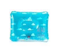 Legami GOOD VIBES - Cuscino Gonfiabile, 45x36 cm, in PVC, a una Camera d'aria, Tema Cloud, con Glitter Bianchi, Morbido, Durevole, Comodo, per Vacanze, Viaggi, Voli Aerei, Mare, Piscina e Campeggio