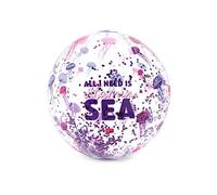 Legami- Good Vibes Palla Gonfiabile, Ø 40 cm, in PVC, Tema Jellyfish, con Glitter Viola, per Mare, Piscina, per Bambini e Adulti, Gioco da Spiaggia, Beach Party, Colore, Unica, BB0006