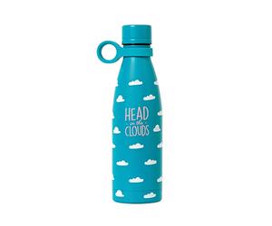 Legami - Hot&Cold, Bottiglia Termica 500 ml, Ø 7 cm, Leggera e Resistente, Chiusura Ermetica, Manico in Silicone Removibile, Tema Cloud, Head in the Clouds, Senza BPA e Ftalati