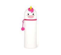 Legami - Kawaii Astuccio Scuola 2 in 1 in Morbido Silicone, Portapenne da Tavolo, Chiusura con Cerniera, Penne Pastelli Pennarelli, H 18.5 cm