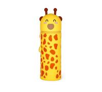 Legami - Kawaii Astuccio Scuola 2 in 1 in Morbido Silicone, Portapenne da Tavolo, Chiusura con Cerniera, Penne Pastelli Pennarelli, H 18.5 cm