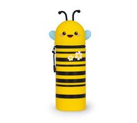 Legami - Kawaii Astuccio Scuola 2 in 1 in Morbido Silicone, Tema Bee, Portapenne da Tavolo, Chiusura con Cerniera, Penne Pastelli Pennarelli, H 21.5 cm